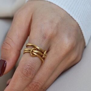 Gold Colored Anti Anxiety Fidget Spinner Ring